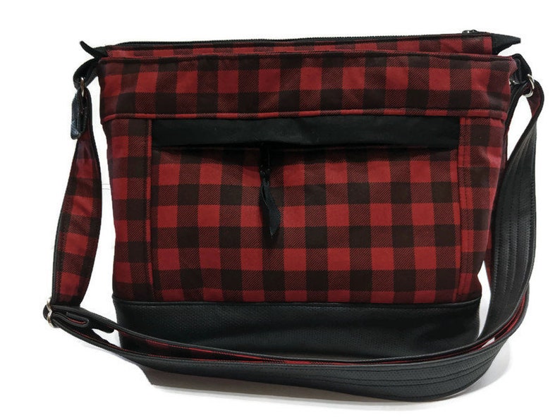 coach purse buffalo plaid