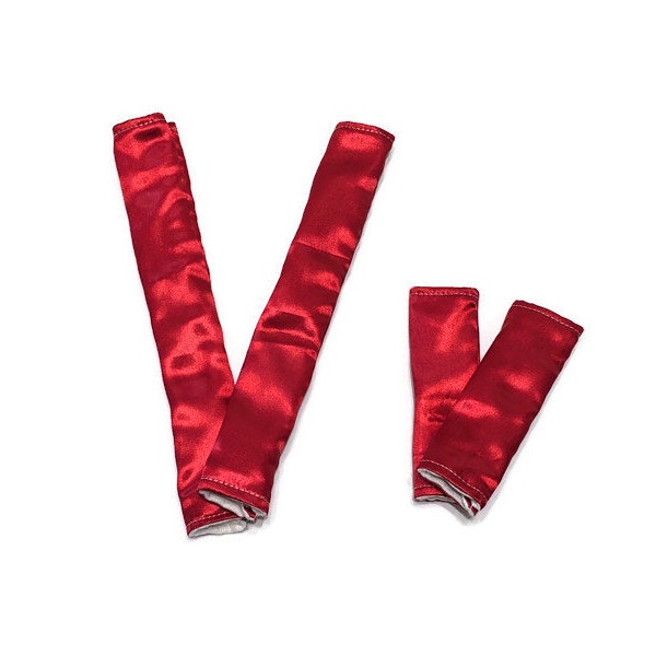 Red Satin Cpap or BiPap Cheek Strap Cover, Cpap Hose Cover, Head Gear Cover, Line Reducing, 5 inch or 10 inch with or without velcro