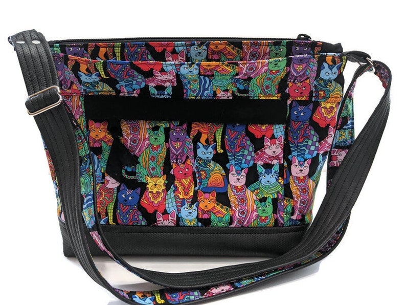 Cat Purse With Vegan Leather Cat Crossbody Purse Handmade Etsy