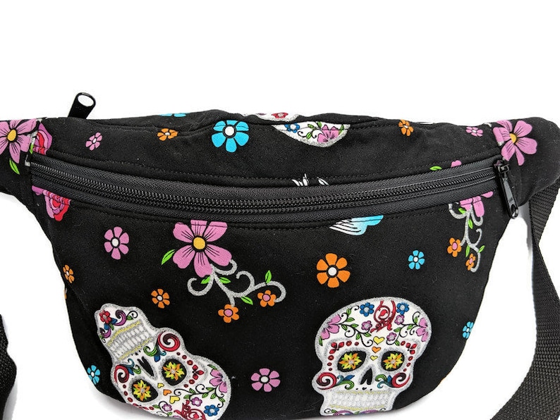 Sugar Skull Fanny Pack Concealed Carry Women Belly Bag Etsy
