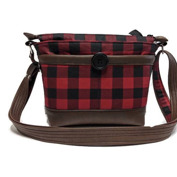 Brown Plaid Bag Etsy
