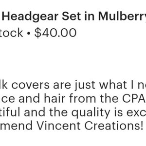 Mulberry Silk CPAP Head Gear Cover Set for DreamWear or ResMed AirFit, Hair Saver for CPAP, Line Reducing, Pure Silk CPAP Frame Cover image 4