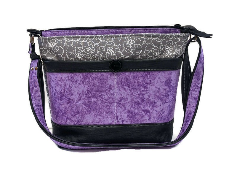 Purple & Beige Handbag Strap, Guitar Strap, Purse Strap, Canvas Bag Strap, Crossbody Strap, Shoulder Bag Strap, Woven Bag Strap, Bag Straps