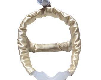 Funda para arnés CPAP de seda Mulberry: DreamWear, AirFit P30i/N30i, protector para cabello y rostro.