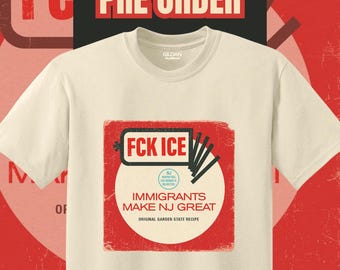 PRE ORDER** FCK Ice shirt / New Jersey / nj / fuck ice / pork roll / Taylor ham