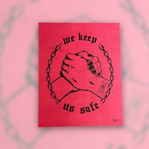 We Keep Us Safe  / Queer Art  / Digital Print / Home Decor / Community