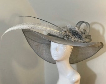 Silver Mist in Melbourne  - Hat Couture Wedding/Races/Mother of the Bride Designer Hat