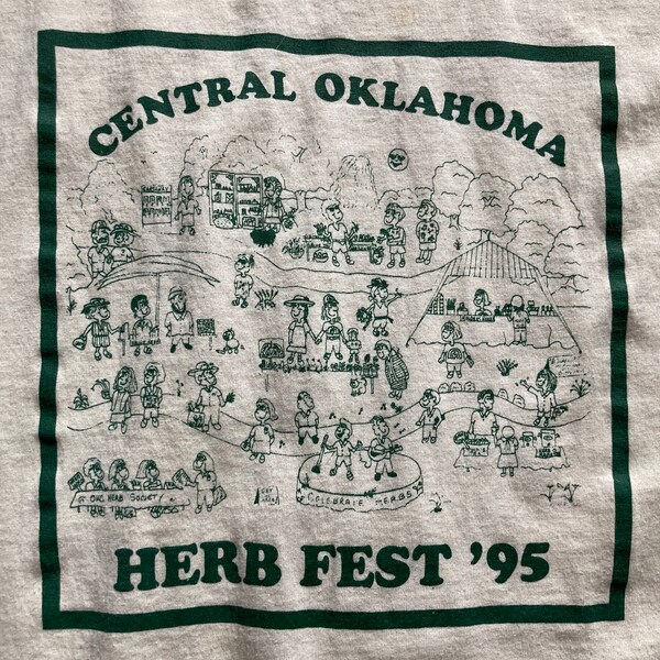Vintage 90s Oklahoma Herb Festival T-Shirt (Size M)