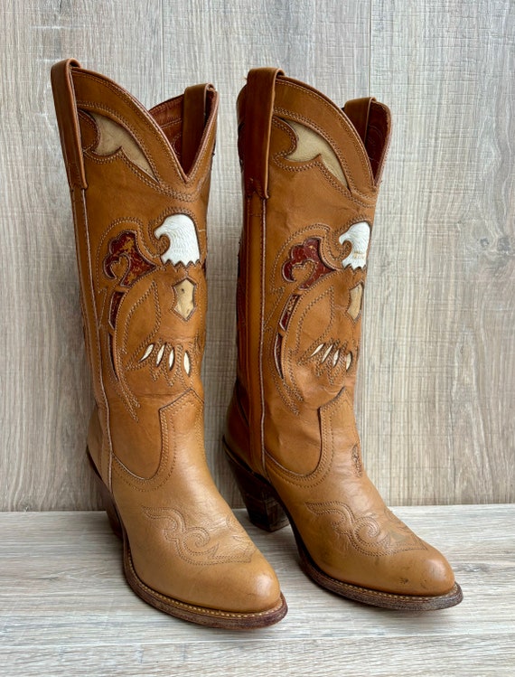 Size 7 Women's Vintage Miss Capezio Leather Cowboy