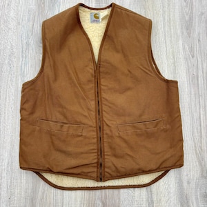 Vintage 80s Carhartt Sherpa Lined Scovill Zip up Hunting / Work