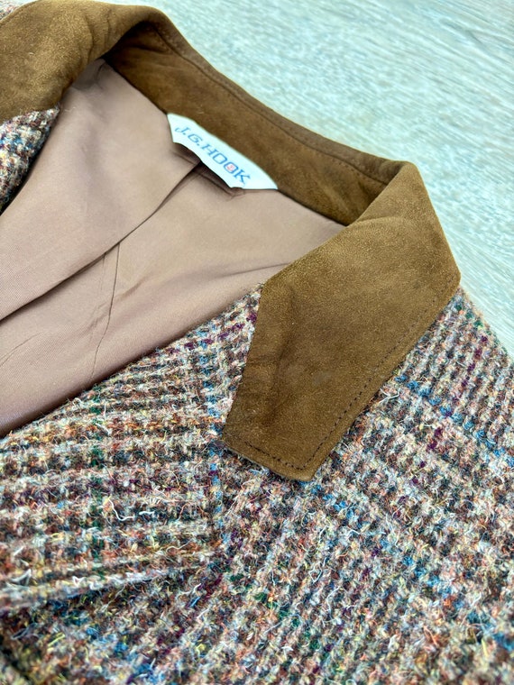 Women's Medium - Vintage 80s Cropped Plaid Wool B… - image 4