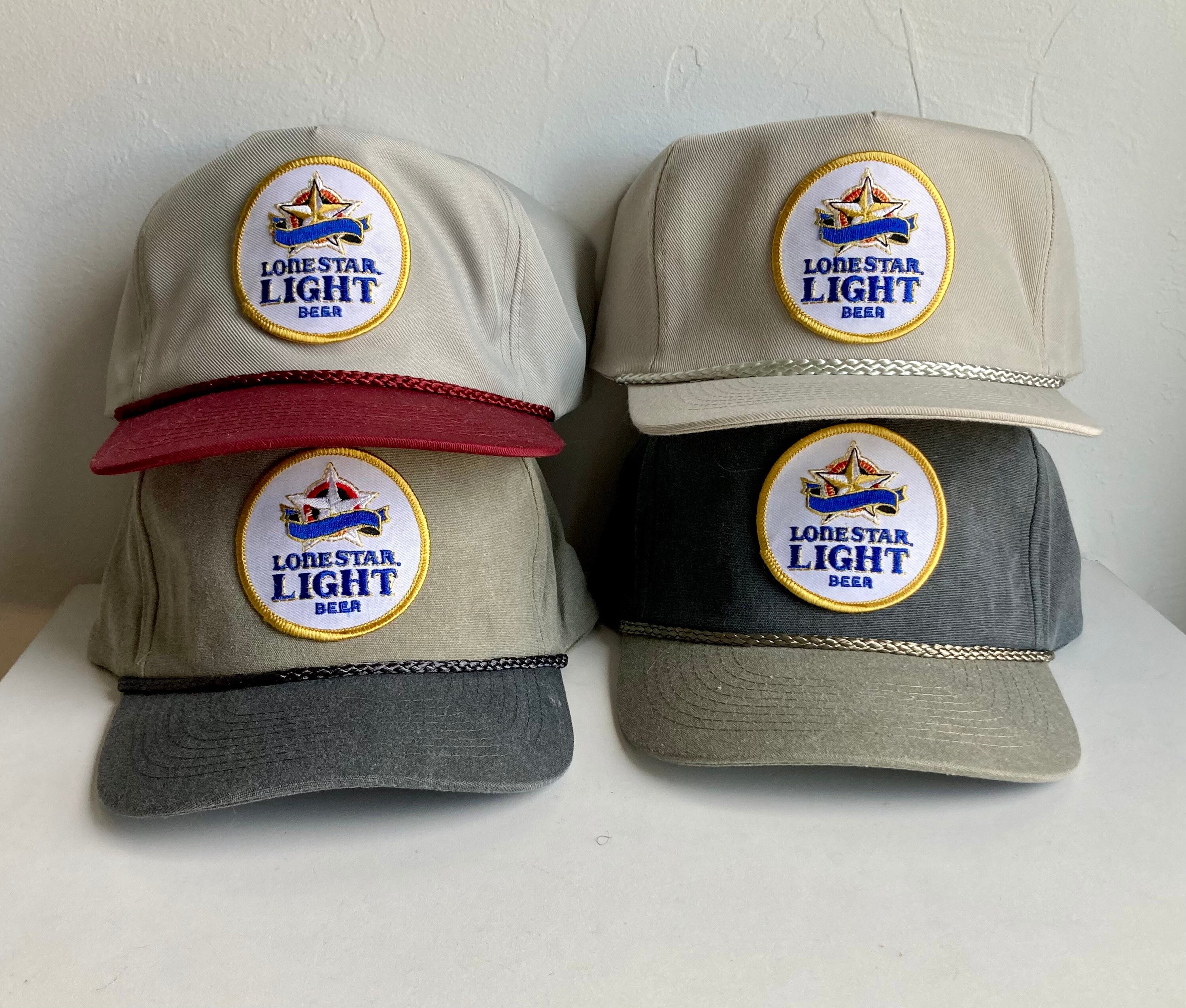 Lone Star Beer Patch on Retro Rope Hat 