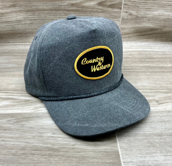 Western Patch on Stonewashed Rope Hat 