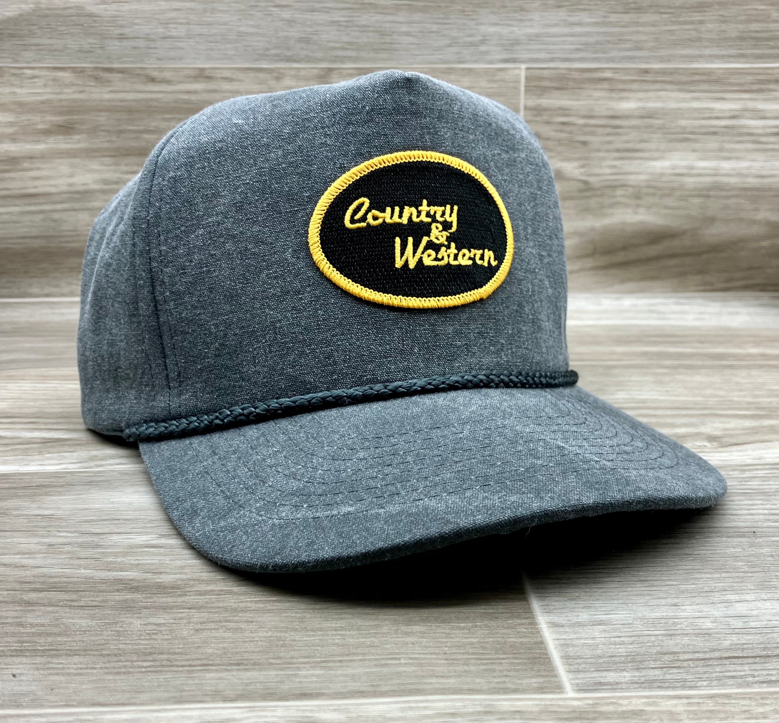 Western Patch on Stonewashed Rope Hat 