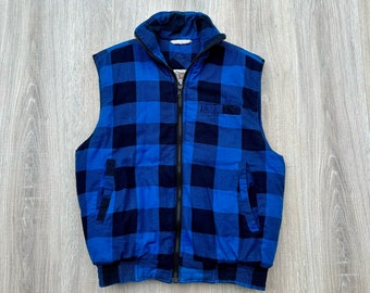 Sm/Med - Vintage 90s Ozark Checkered Plaid Vest