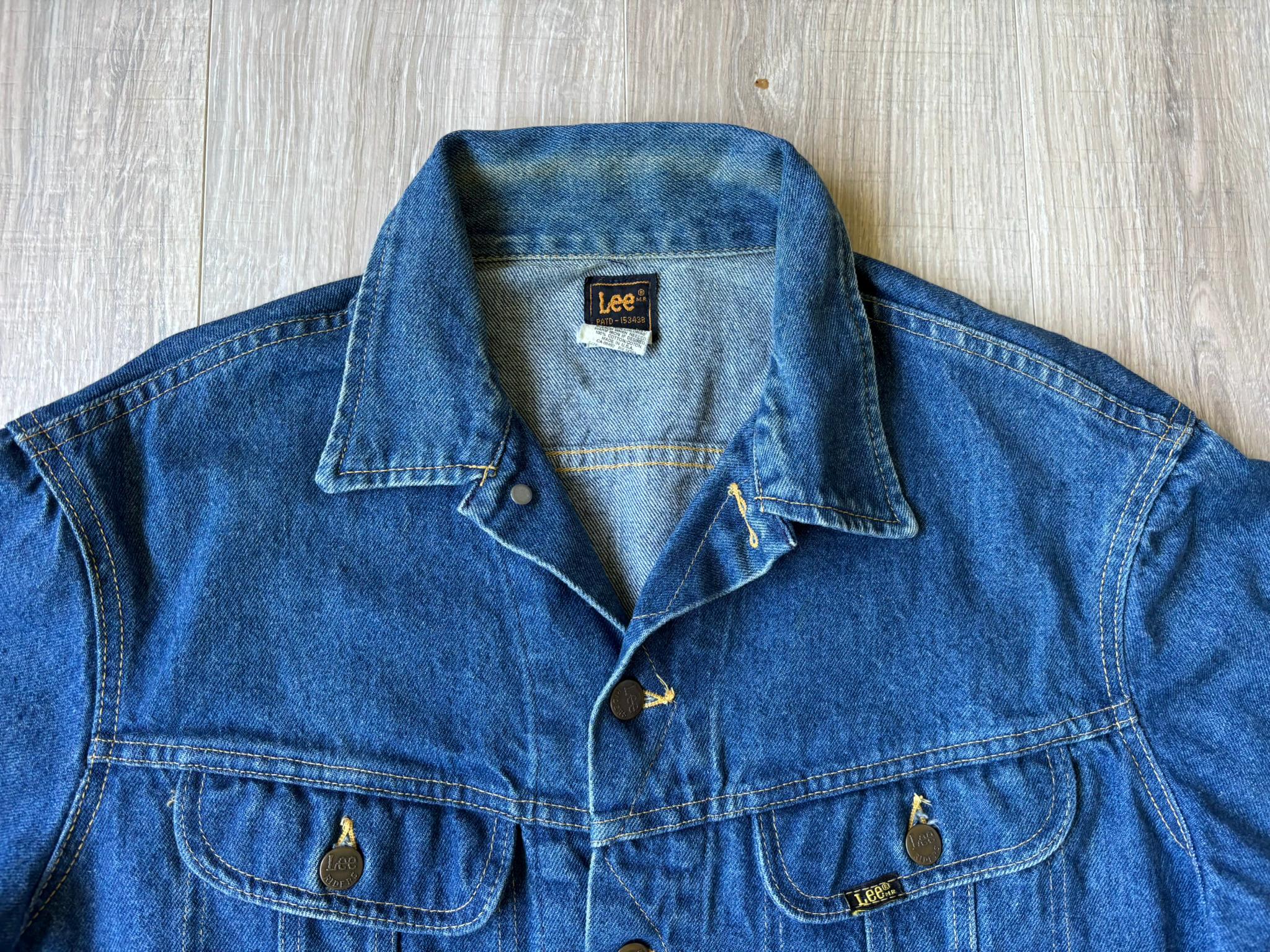 Large - Vintage 80s Lee Union Made Denim / Jean Jacket - Etsy