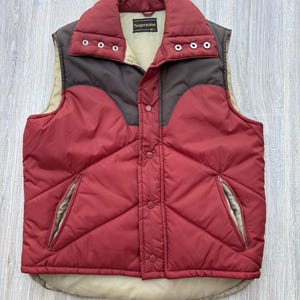 Vintage Western Puffer Vest - Etsy