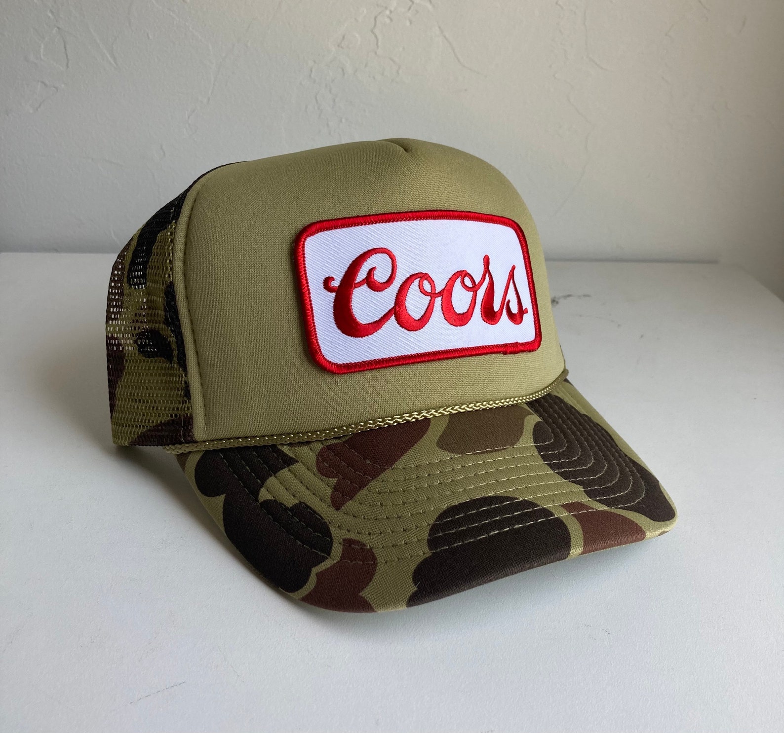 Coors Patch on Camo Rope Hat with Snapback Etsy
