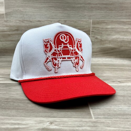OU Oklahoma Sooners Horses on Red/white 
