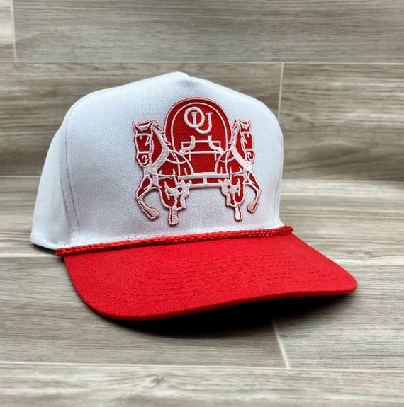 OU Oklahoma Sooners Horses on Red/white 