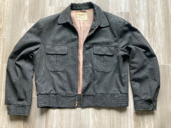 Vintage 1950s Gabardine JCPenny Jacket (Size Mediu