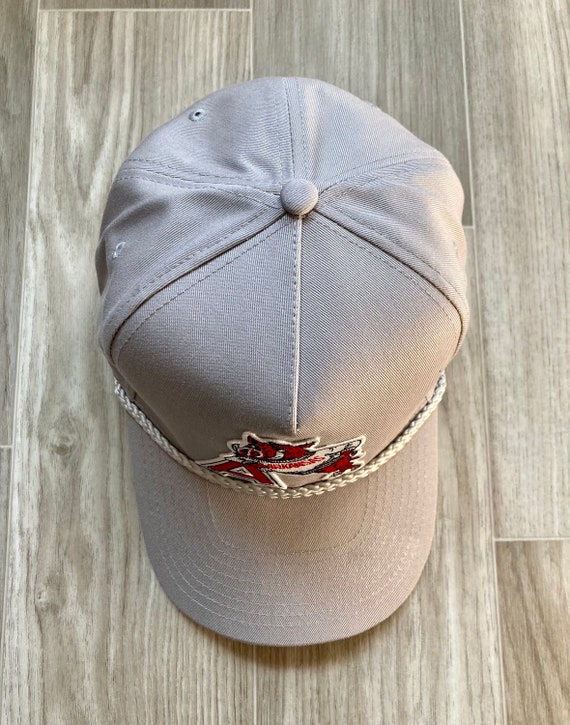 Retro Arkansas Razorbacks Patch on Gray 