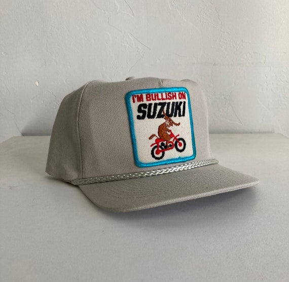 Vintage Suzuki Patch on Retro Rope Hat 