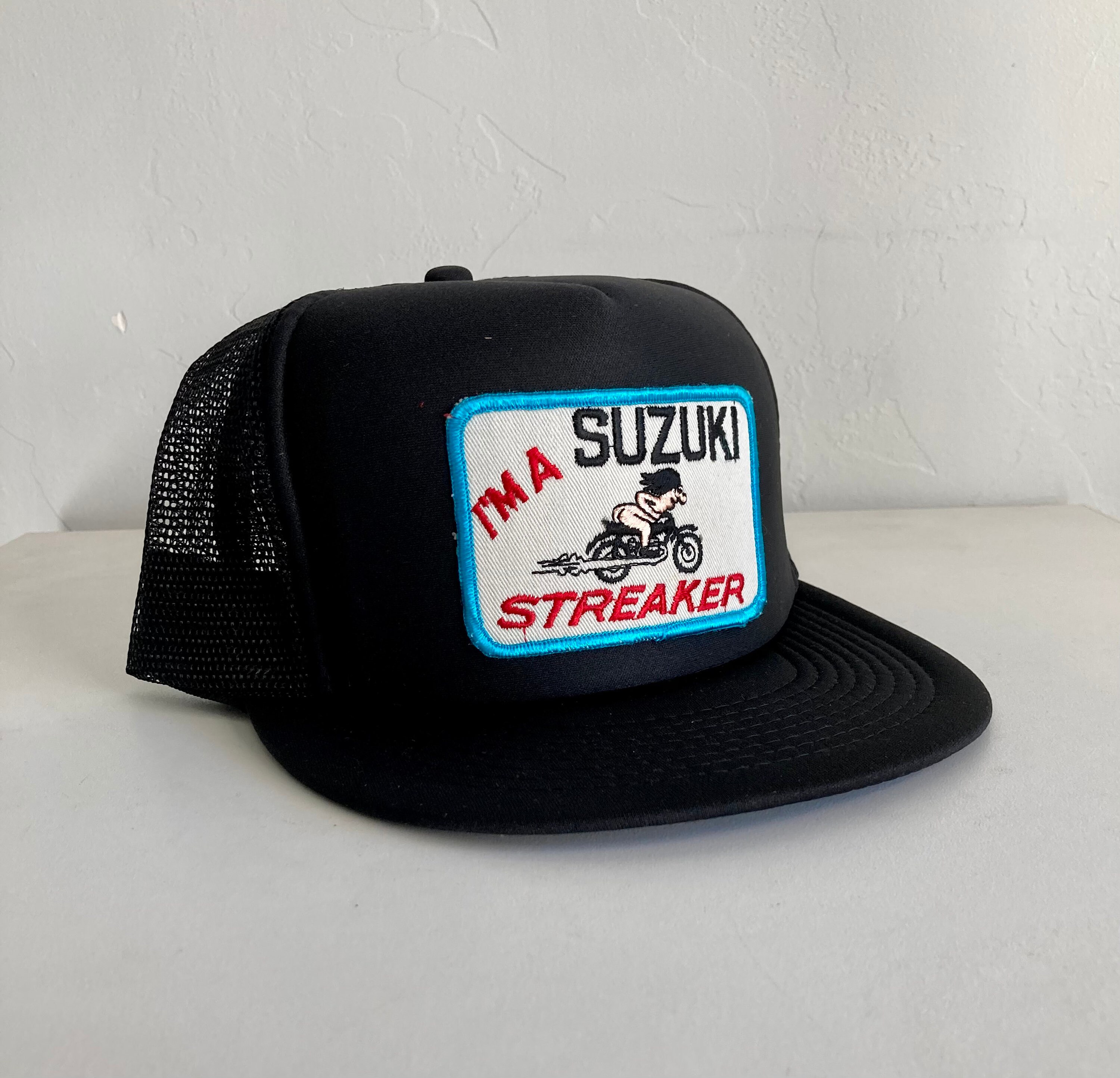 Vintage Suzuki Patch on Retro Rope Hat 