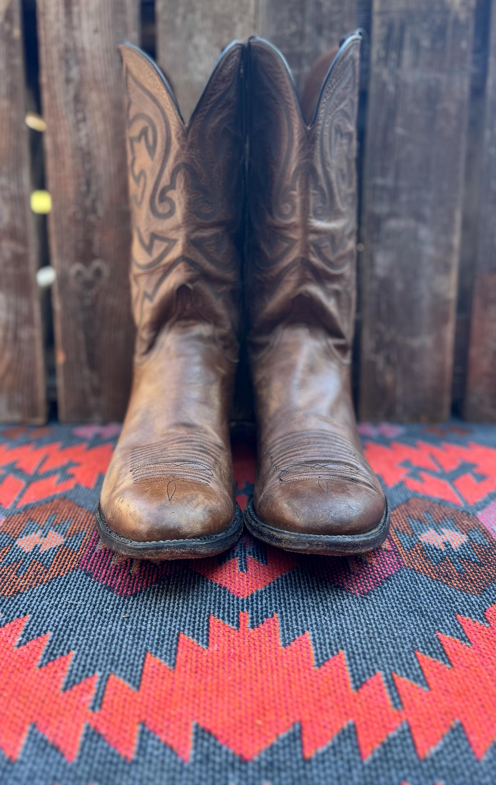 Size 10 Brown Lucchese Cowboy Boots - Etsy display picture 1