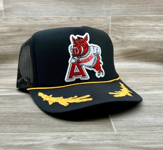 Retro Arkansas Razorbacks Patch on Oak 