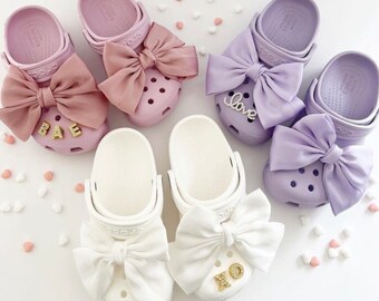 Croc Satin Bow Shoe Charms | Mommy and Me Accessories | Jibbit Mini Me | Bride to Be Charm