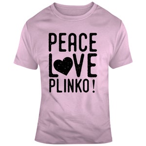 Peace Love Plinko Price Is Right Game Show Cute Heart T Shirt