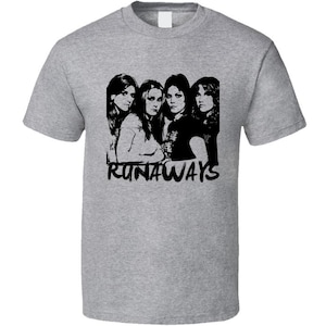 Joan Jett Rocker Runaways 80er Jahre Retro Rock N Roll T-Shirt