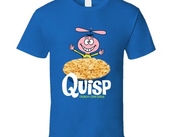 Quisp Cereal Box Retro Funny Cute 70s T Shirt