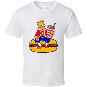 Vintage Retro Burger King Logo Hamburger 60s Foodie Food T Shirt