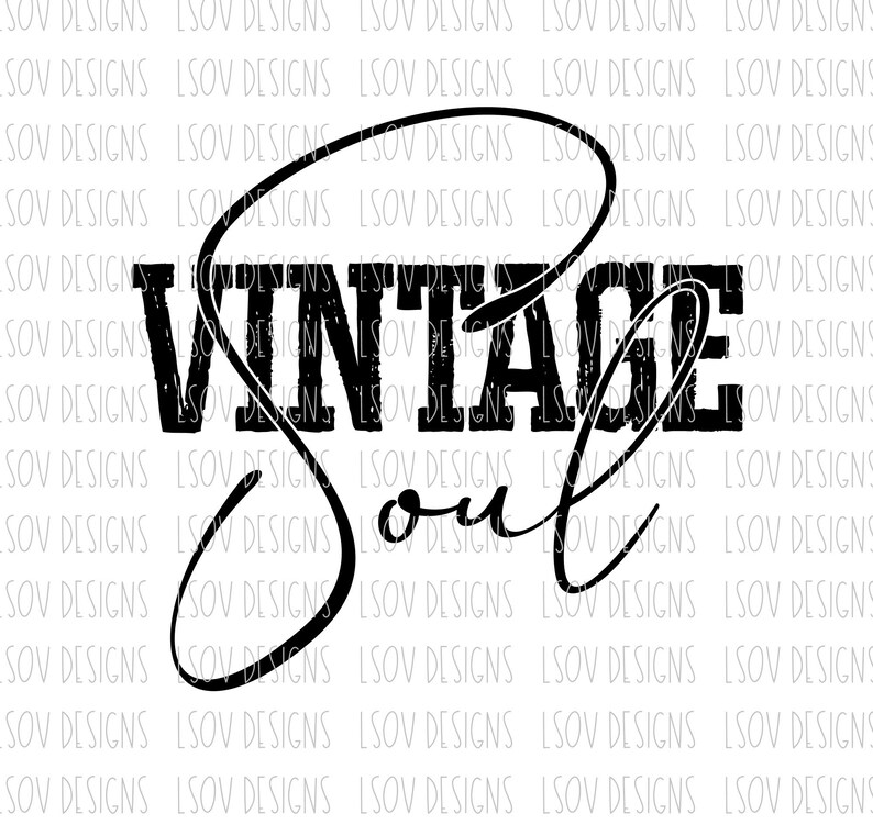 Download Vintage SOUL PNG W/ bonus free SVG version | Etsy