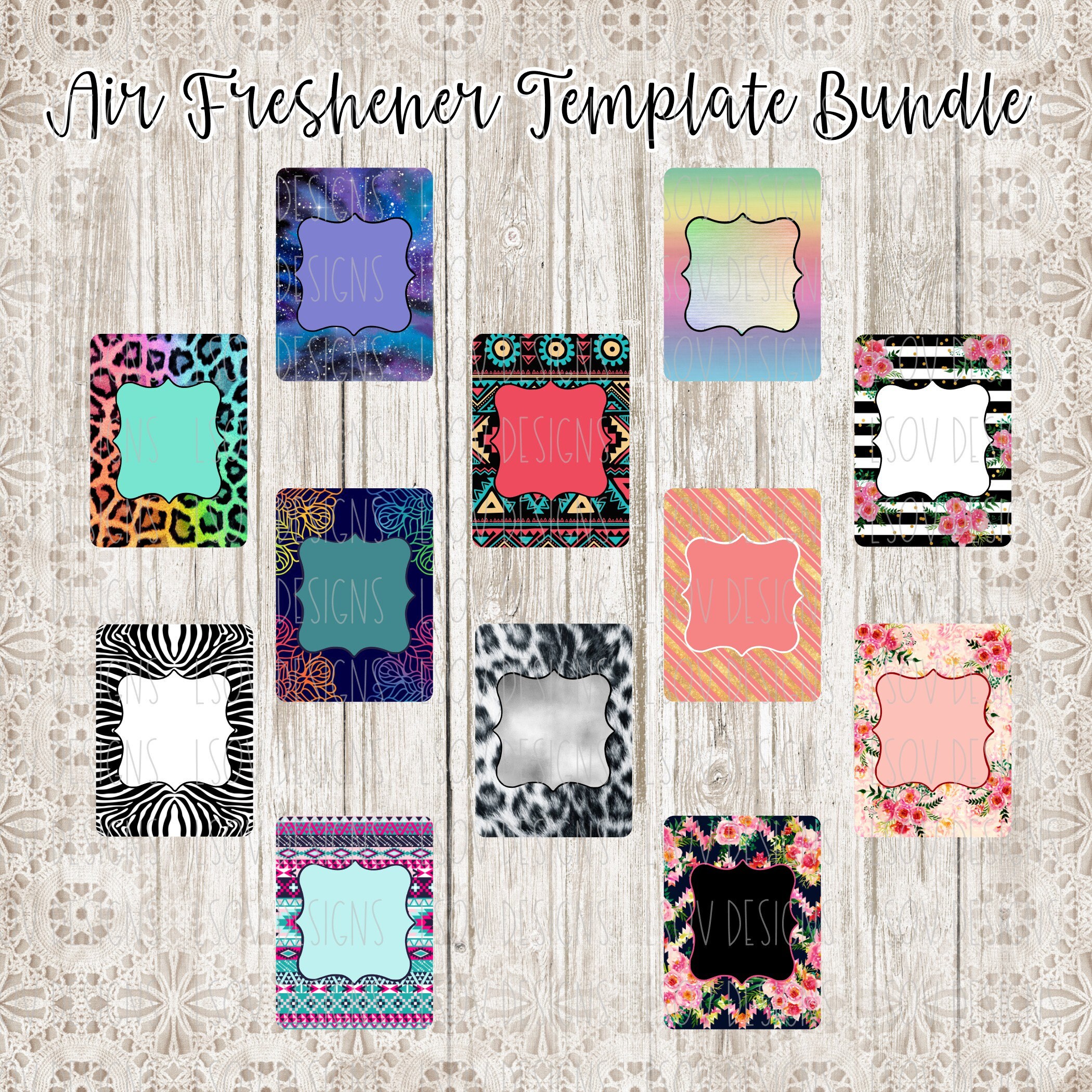 Felt Air Freshener sublimation TEMPLATE BUNDLE PNG digital Download Etsy