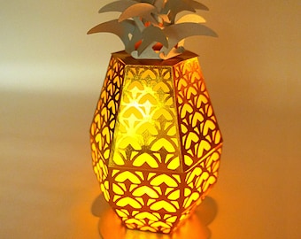 DIY Pop-up Pineapple Luminary Template SVG and PDF files for instant download