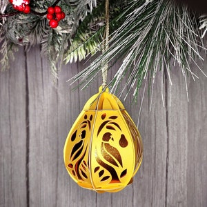 Pernice in un albero di pere Ornamento di Natale 3D facile fai da te senza colla modello PDF e file SVG per il download immediato