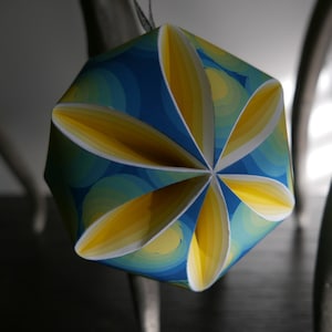 Easy DIY Starry Night print 3D paper sphere ornament, SVG, png & PDF printable paper ornament for instant download