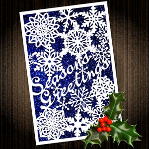 Carte bricolage flocon de neige Fichiers SVG et PDF à télécharger instantanément