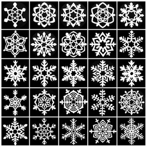 25 Paper Snowflake Patterns Collection PDF (digital download) - Paper craft - DIY Snowflakes - Window decoration