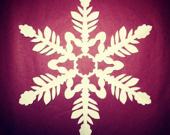 8 Christmas Paper Snowflake Patterns PDF digital Download Paper Craft DIY  Snowflakes Christmas Decoration Window Decoration 