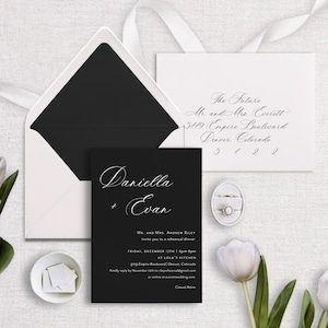Luxury Wedding Invitations - Black Elegance