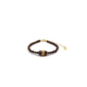 Bracciale energetico fatto a mano con perline di pietra occhio di tigre