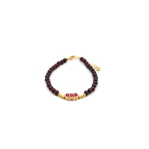 plating red gem pendant red Iddingsite meteorite stone beads handmade bracelet energy bracelet