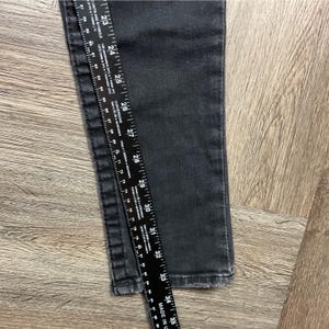 Y2K 2000s True Religion TRBJ Rhinestone Embellished Skinny Jeans Womens 27 Black image 8