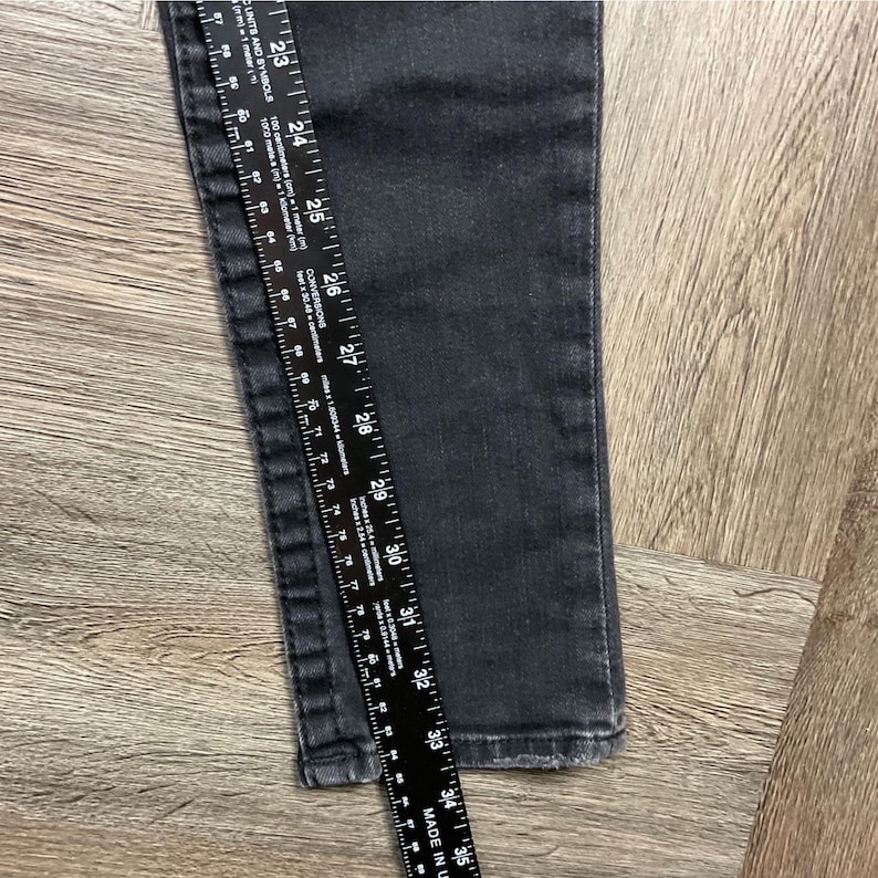 Y2K 2000s True Religion TRBJ Rhinestone Embellished Skinny Jeans Womens 27 Black image 8