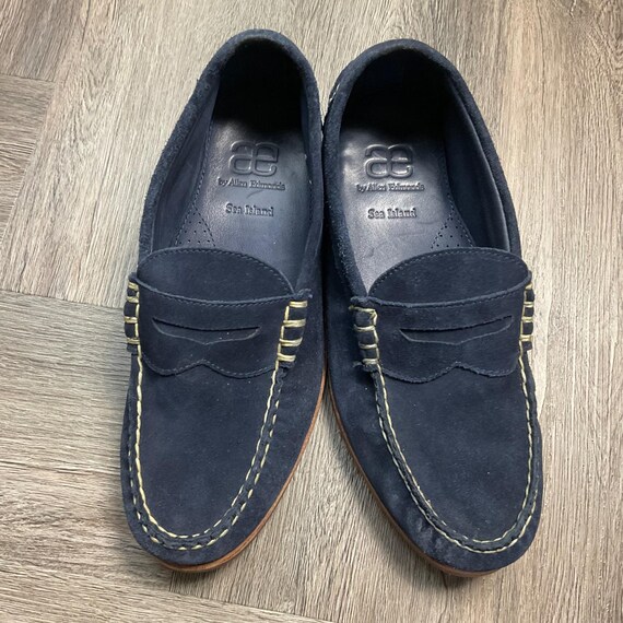 Allen Edmonds Sea Island Navy Blue Suede Penny Loafers Men\'s 9.5 s-l400.jpg main image 3