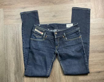 Y2K Diesel Matic Low Rise Slim Skinny Jeans Damen 27x31 Indigo Blau 008LQ